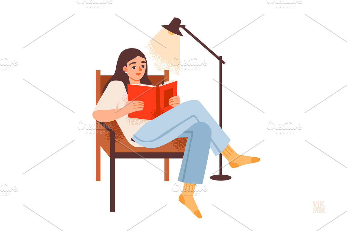 Booklovers | People with books, a Person Illustration by vik.stock (Photo 5 of 6)