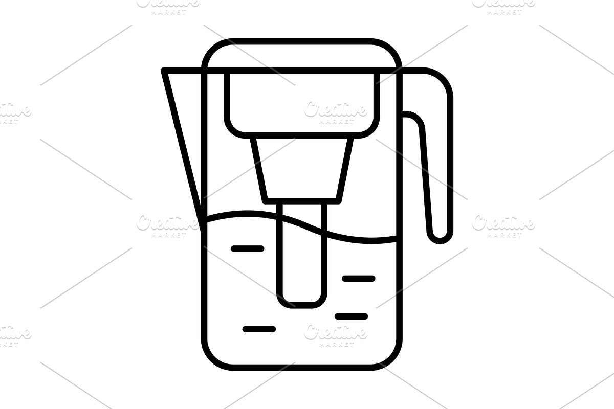 Water filter icon., an Outline Icon by incomible