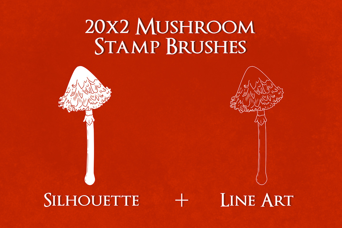 Procreate Wild Mushroom Stamps, a Brush Add-On by BrushBoy (Photo 2 of 7)