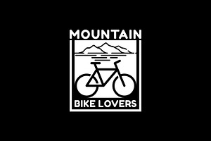 Simple Mountain Bike Lover Logo, a Branding & Logo Template by Atlantis X Nurman Arbai