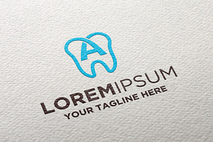 Dentist Health Letter A Logo Design