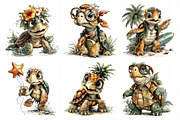 Tropical Turtle Clipart, an Illustration by Daily.Designs (Thumbnail 5 of 7)