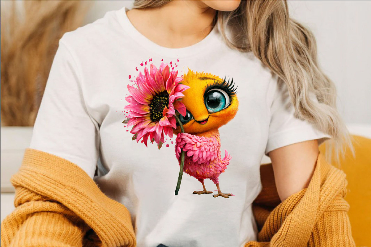 Watercolor Sunflower Animal Clipart, an Animal Illustration by SVGArt (Photo 4 of 5)