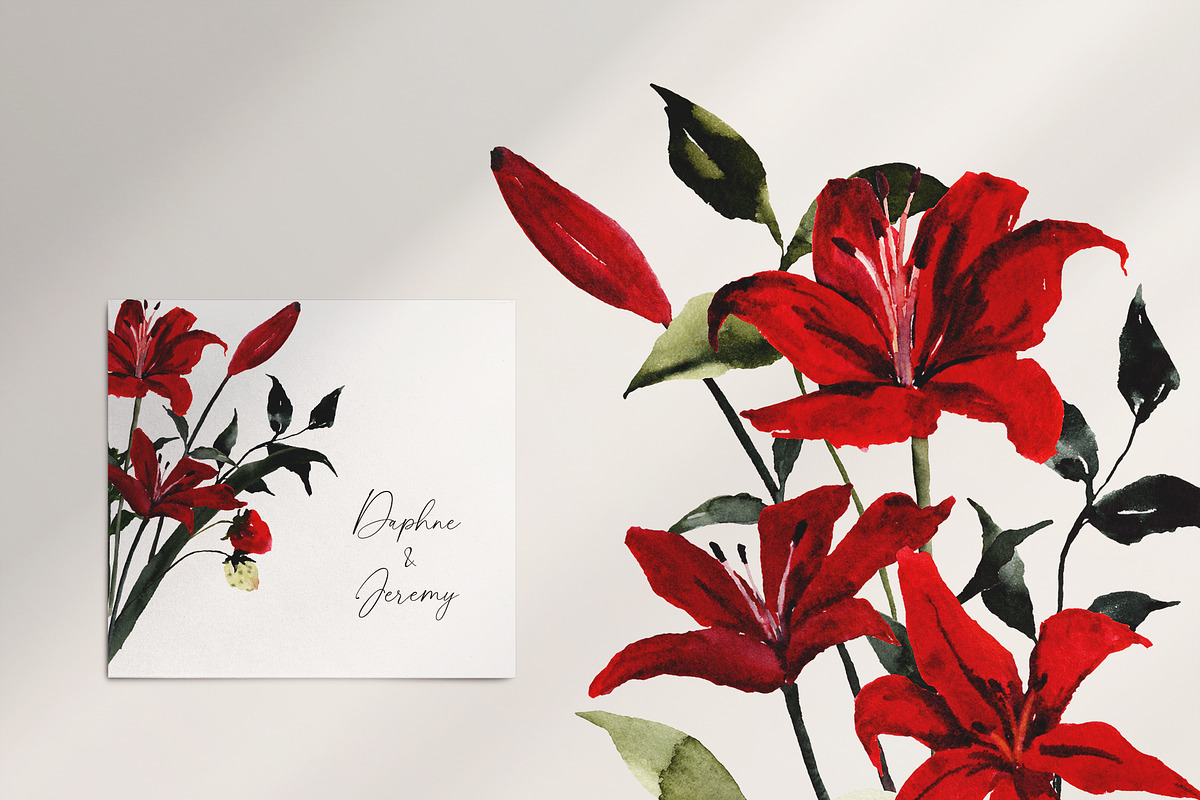 Watercolor flower - Passion of Dark, an Illustration by Beigetime (Photo 7 of 13)