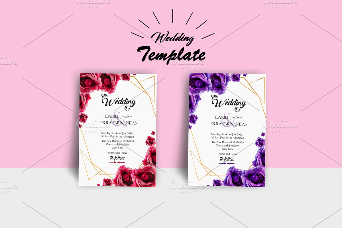 wedding poster Template mock-up, a Print Template by Design with Qurat (Photo 6 of 7)
