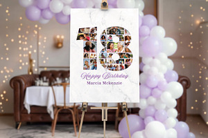 18th Birthday Photo Collage Poster