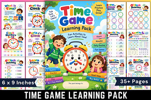 Time Game Learning Pack, a Stationery Template by Designmela01
