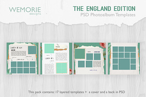 Square Photoalbum Template Scrapbook