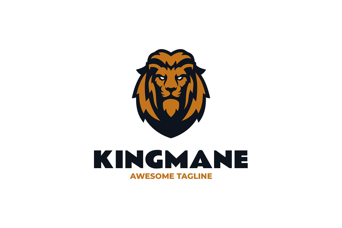 Mascot King Lion Logo Design