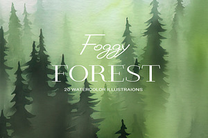 Foggy Forest Watercolor Set