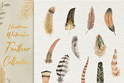 Watercolor Feathers Collection, a Decorative Illustration by GRANCI STUDIOS (Thumbnail 3 of 12)