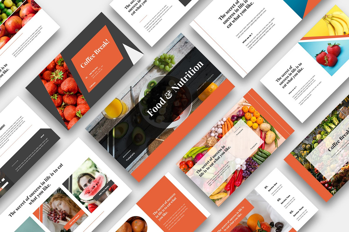Food And Health PresentationTemplate, a Presentation Template by BumbleGraph Studio (Photo 3 of 6)