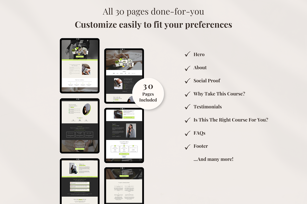 Stan Store Sales Page Template, a Landing Page Template by GlamWebDesigns (Photo 6 of 8)