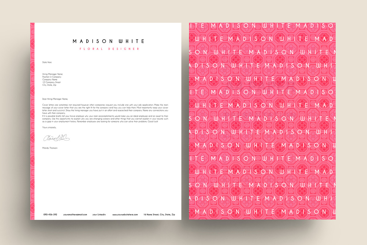 resume template ms word, a Resume Template by PinkJellyfish (Photo 4 of 6)