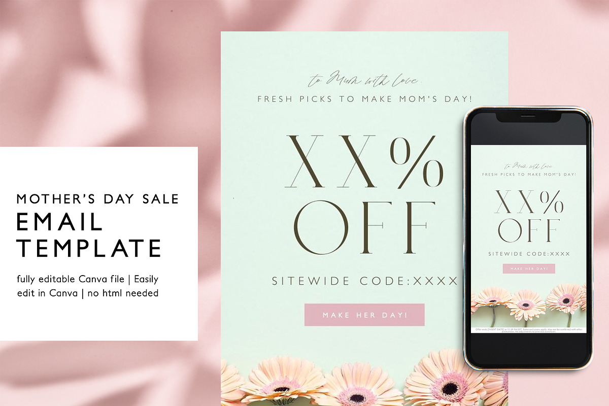 Mother's Day Sale Email Template, an Email Template by KikiBunnyCreative (Photo 1 of 7)