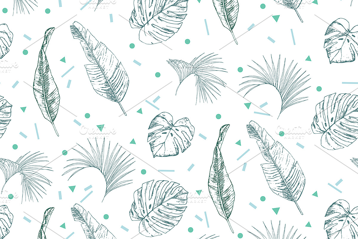 Flamingo in the Palm Leaves, a Pattern Graphic by GooseFrol (Photo 19 of 23)