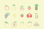 15 fruit vector icons for $4, an Icon by Babic Goran (Thumbnail 2 of 3)