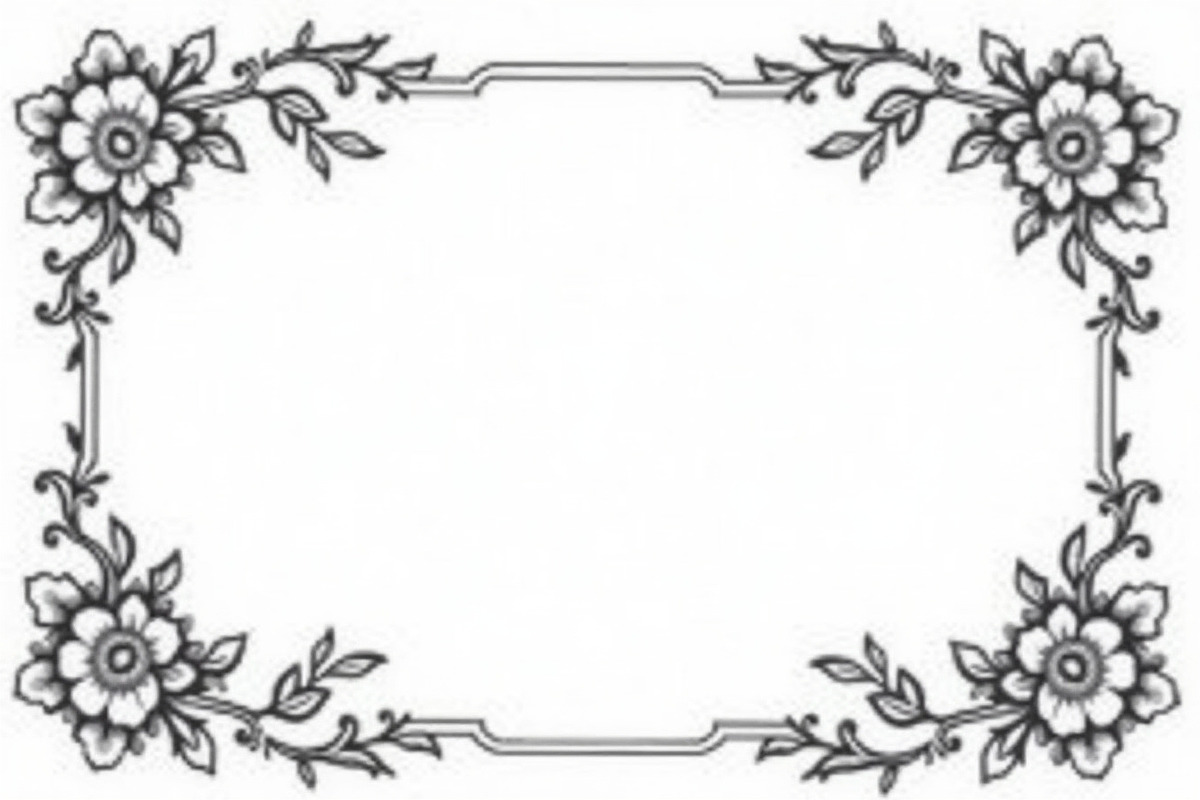 Flower Silhouette Frame Pack, an Illustration by Amazin_art (Photo 9 of 9)