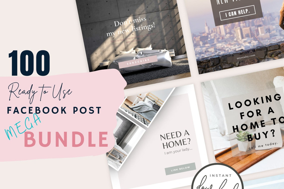 100 Facebook Posts for Realtors, a Social Media Template by RealEstateDreams (Photo 5 of 9)