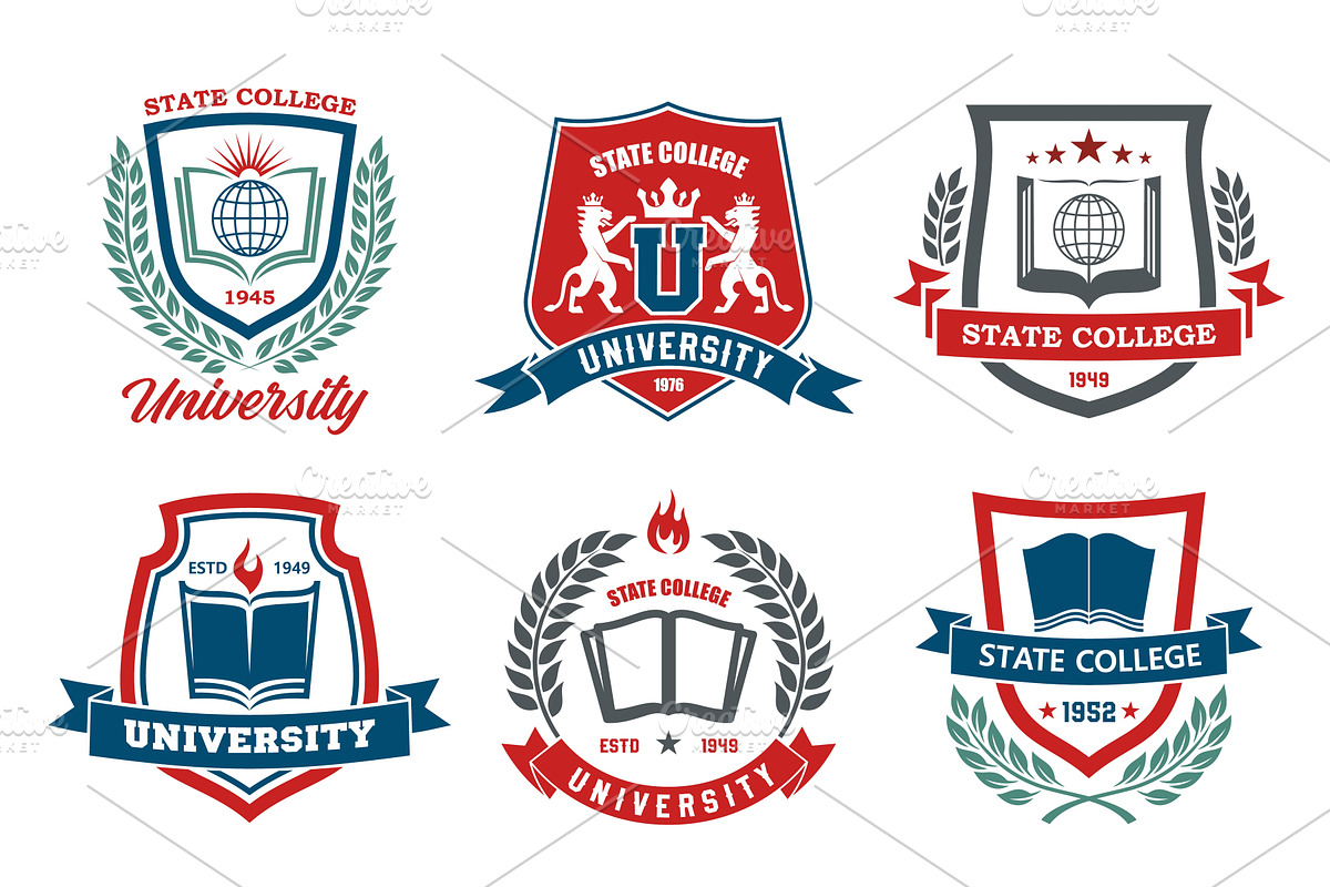 University, academy education icons, an Education Illustration by Vector Tradition