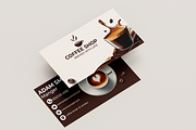 Modern Coffee Shop Business Card, a Business Card Template by microtasker (Thumbnail 1 of 2)