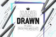 Technical Pen Brushes BUNDLE!, a Brush Add-On by Side Project (Thumbnail 2 of 9)