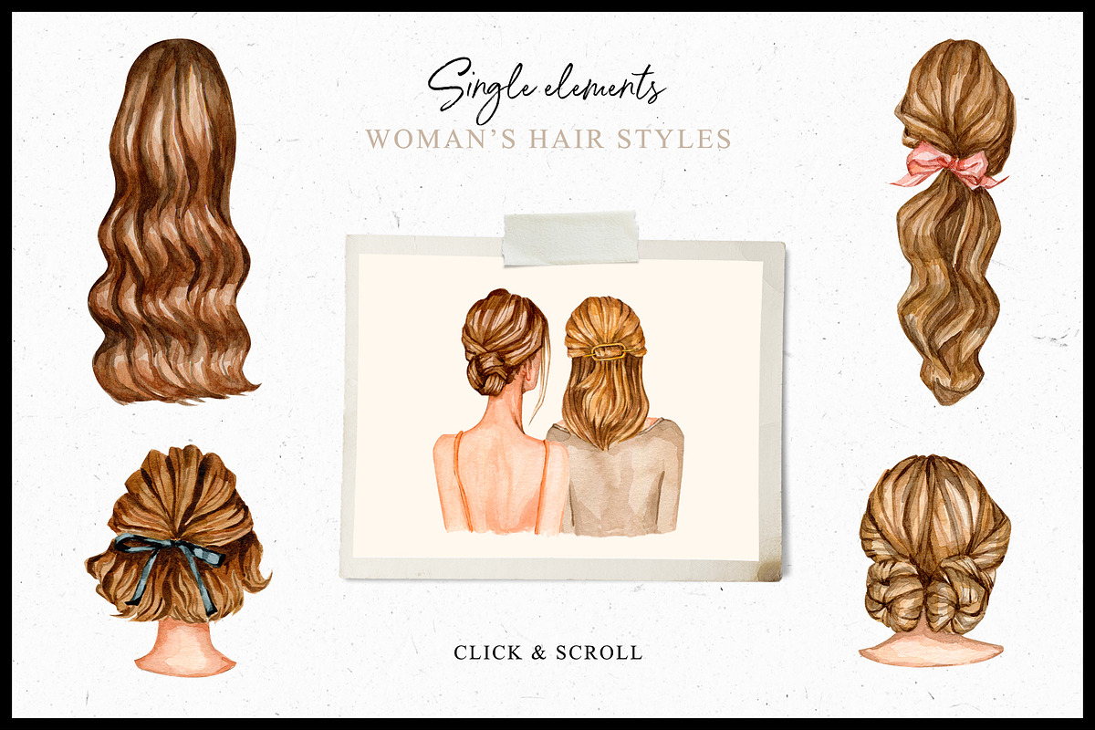 Hairdresser Collection, a Decorative Illustration by CrystalinaShop (Photo 2 of 9)
