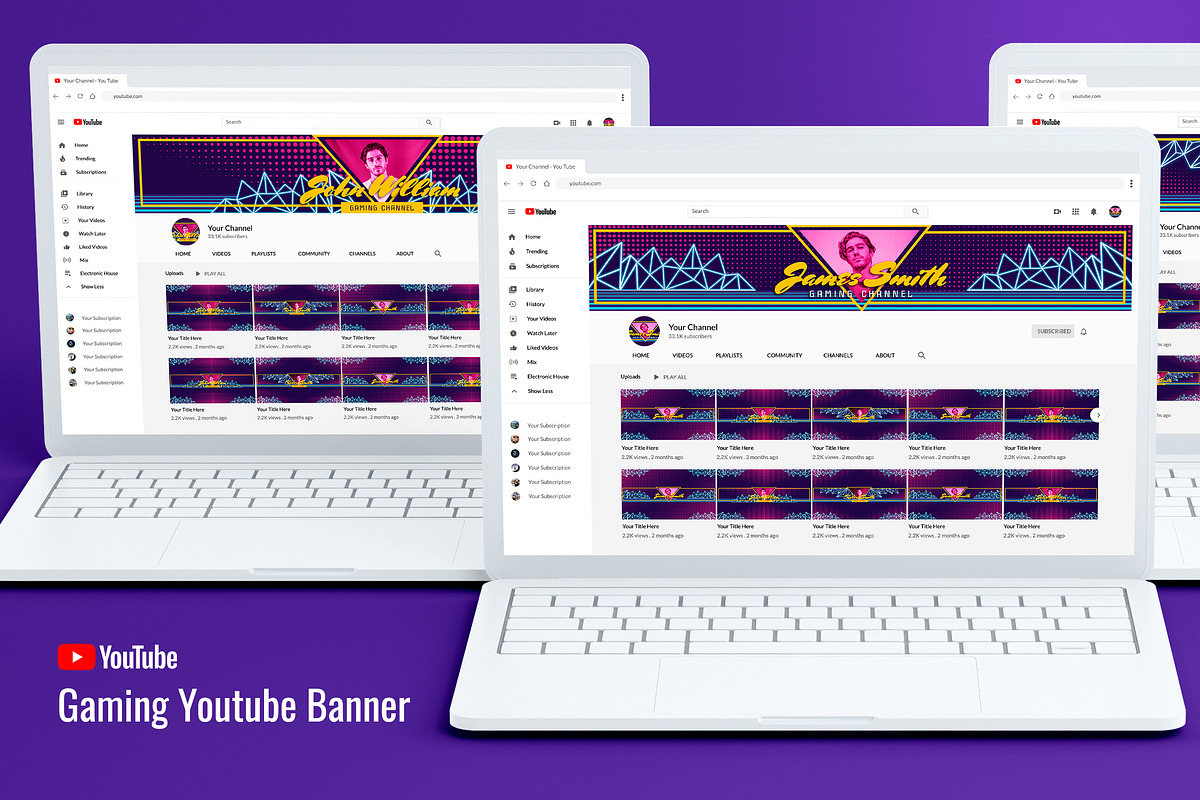 Youtube Channel Art - Futuristic, a Templates & Theme by SlideFactory (Photo 1 of 5)