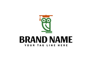 Owl with toga hat logo design, an Object Graphic by nicemorning