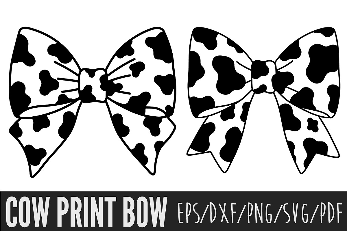 Coquette  Cow Print Bow SVG, an Illustration by Rose Art (Photo 1 of 6)