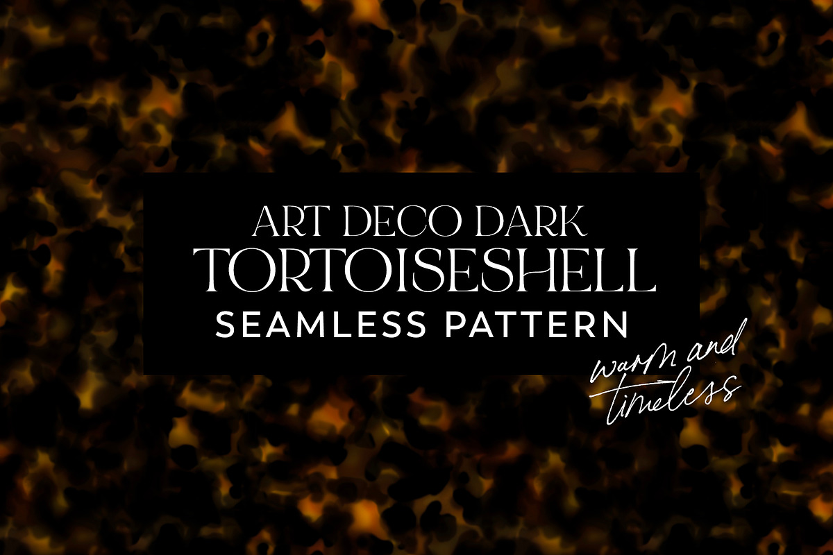 Art Deco Dark Tortoiseshell Pattern, a Pattern Graphic by Leysa Flores (Photo 1 of 10)