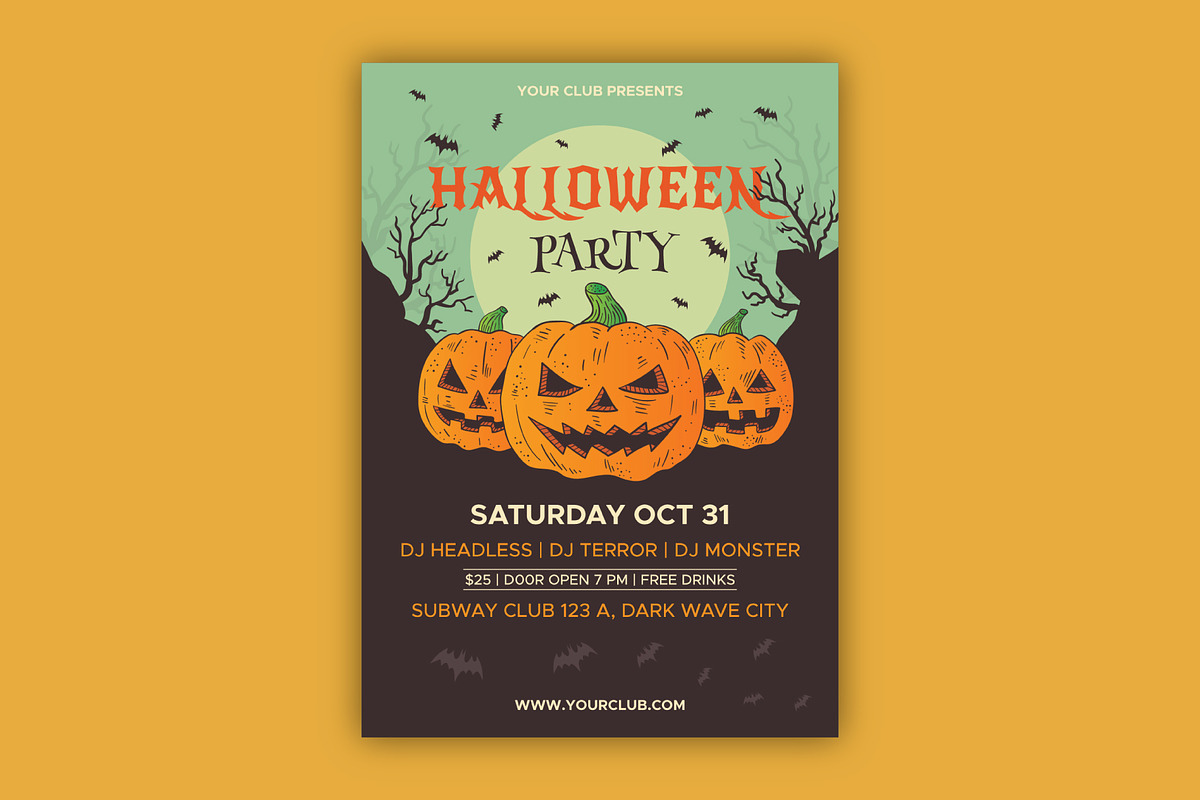 Halloween Party Flyer, a Flyer Template by serapika (Photo 1 of 3)