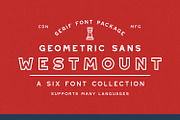Westmount - 6 Sans Serif Fonts, a Sans Serif Font by Greg Nicholls (Thumbnail 1 of 13)