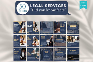 500 Legal Services Canva Templates