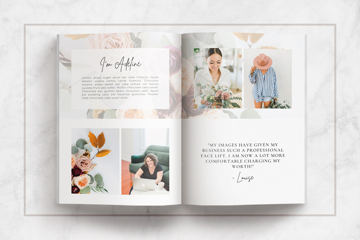 Adeline - CANVA Pricing Guide Doc, a Magazine Template by Gillian Sarah (Photo 6 of 12)