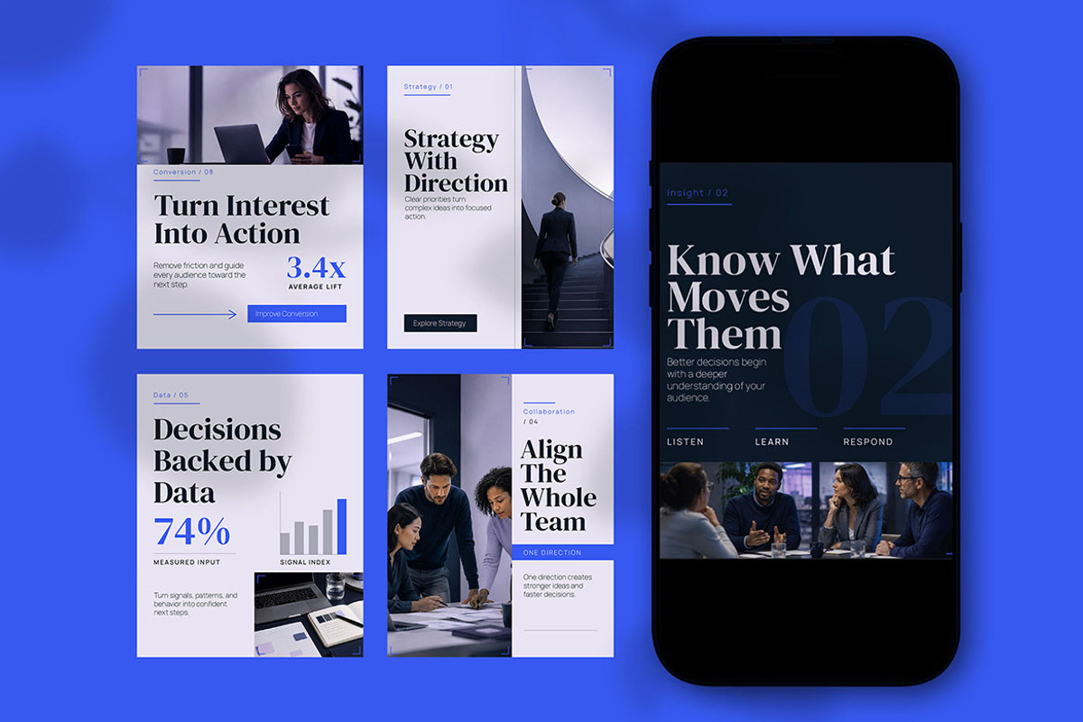 Marketing Strategi Instagram Post, a Social Media Template by Pitchlook.Studio (Photo 3 of 3)