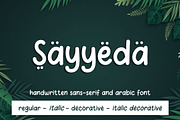 Sayyeda - Comic and Decorative Font, a Handwritten Font by Mightyfire (Thumbnail 1 of 7)