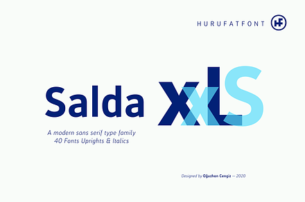 Salda Modern Sans Serif, a Sans Serif Font by Hurufatfont