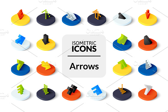 Isometric Icons Arrows