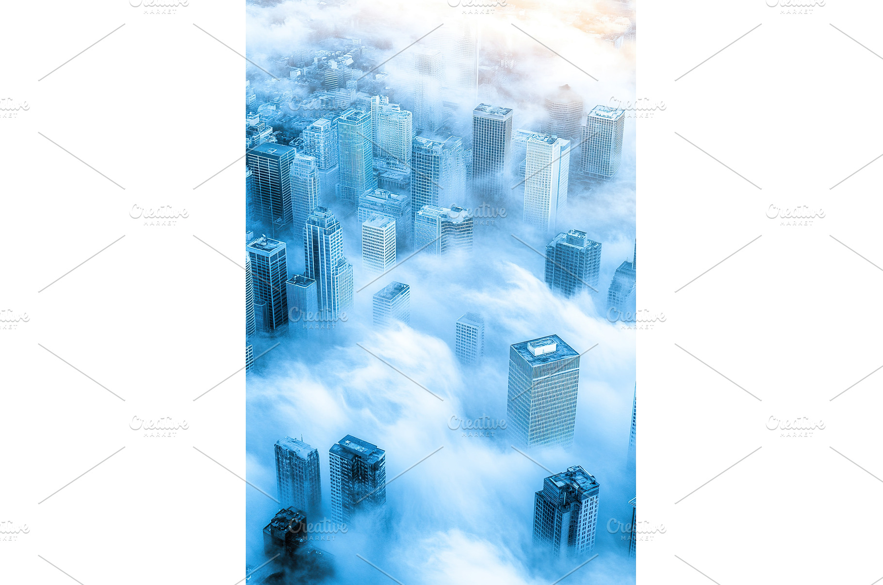 Urban Skyscrapers Piercing Through, an Architecture Photo by Lermont51