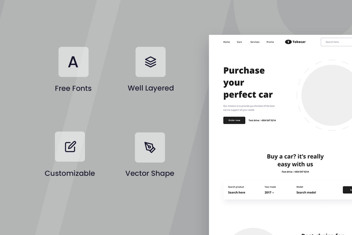 Car Dealer Wireframe Website, a Wireframe Template by INSPR STD (Photo 2 of 6)