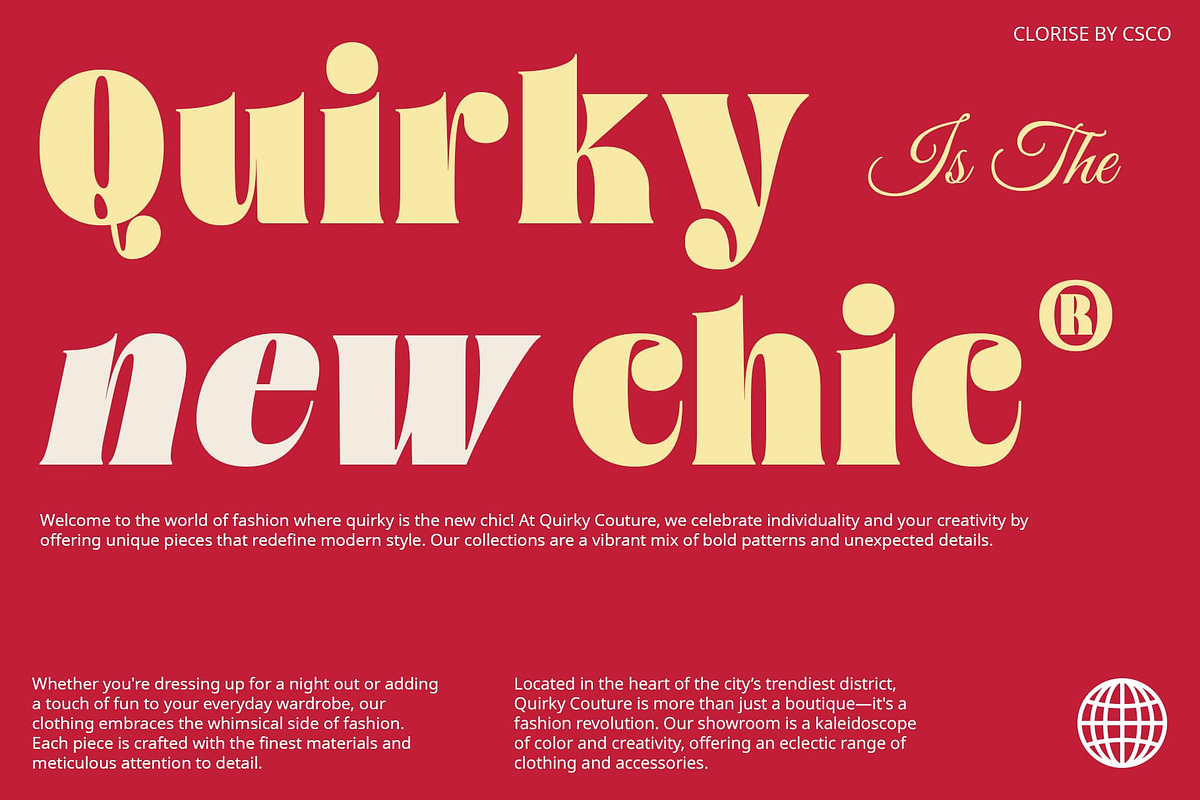 Clorise – Display Serif Font, a Serif Font by Craft Supply Co. (Photo 3 of 8)