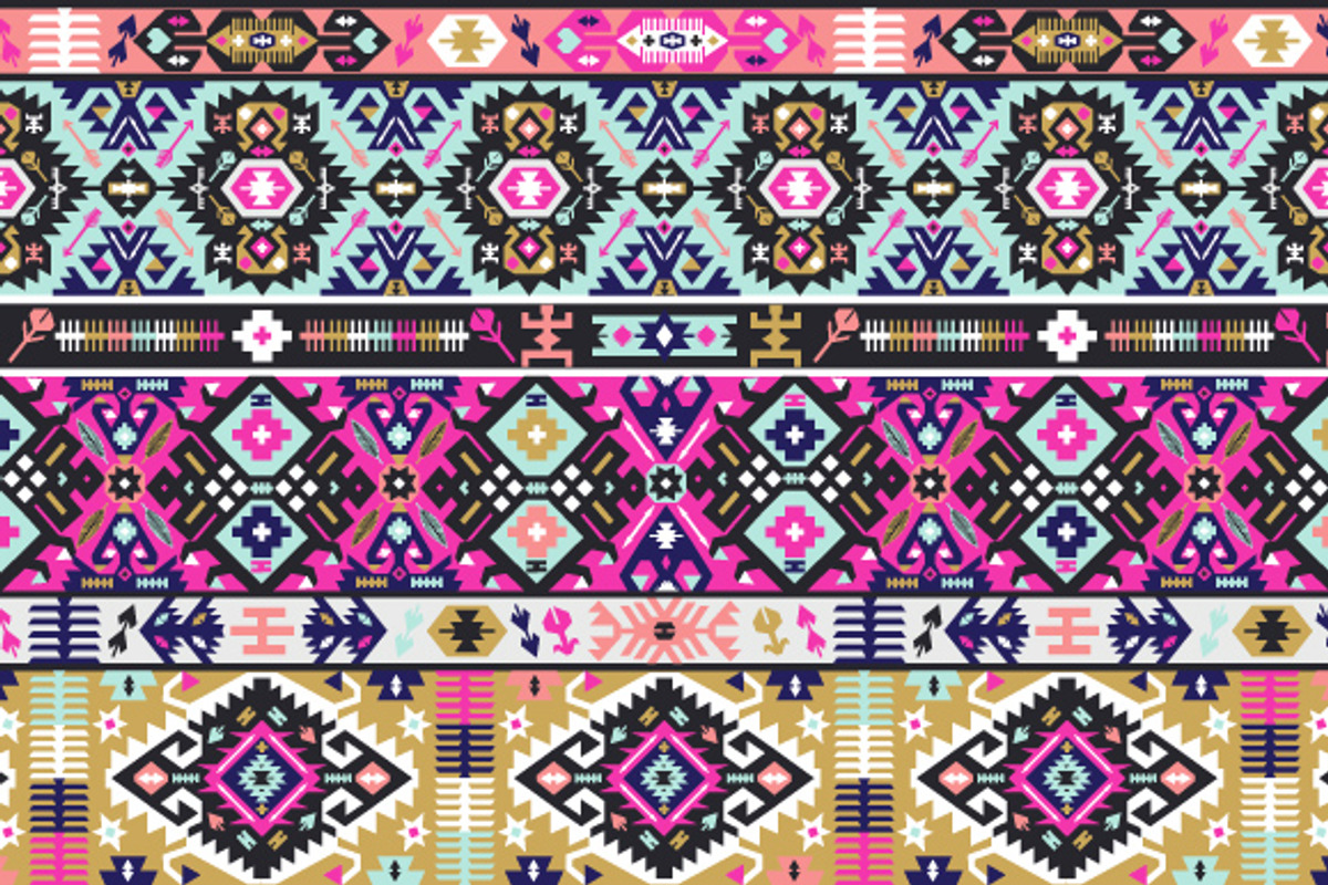 Collection Bright Aztec Patterns, a Pattern Graphic by tomuato (Photo 2 of 4)