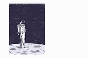 Astronaut on the moon, a Person Illustration by Good Studio (Thumbnail 2 of 4)
