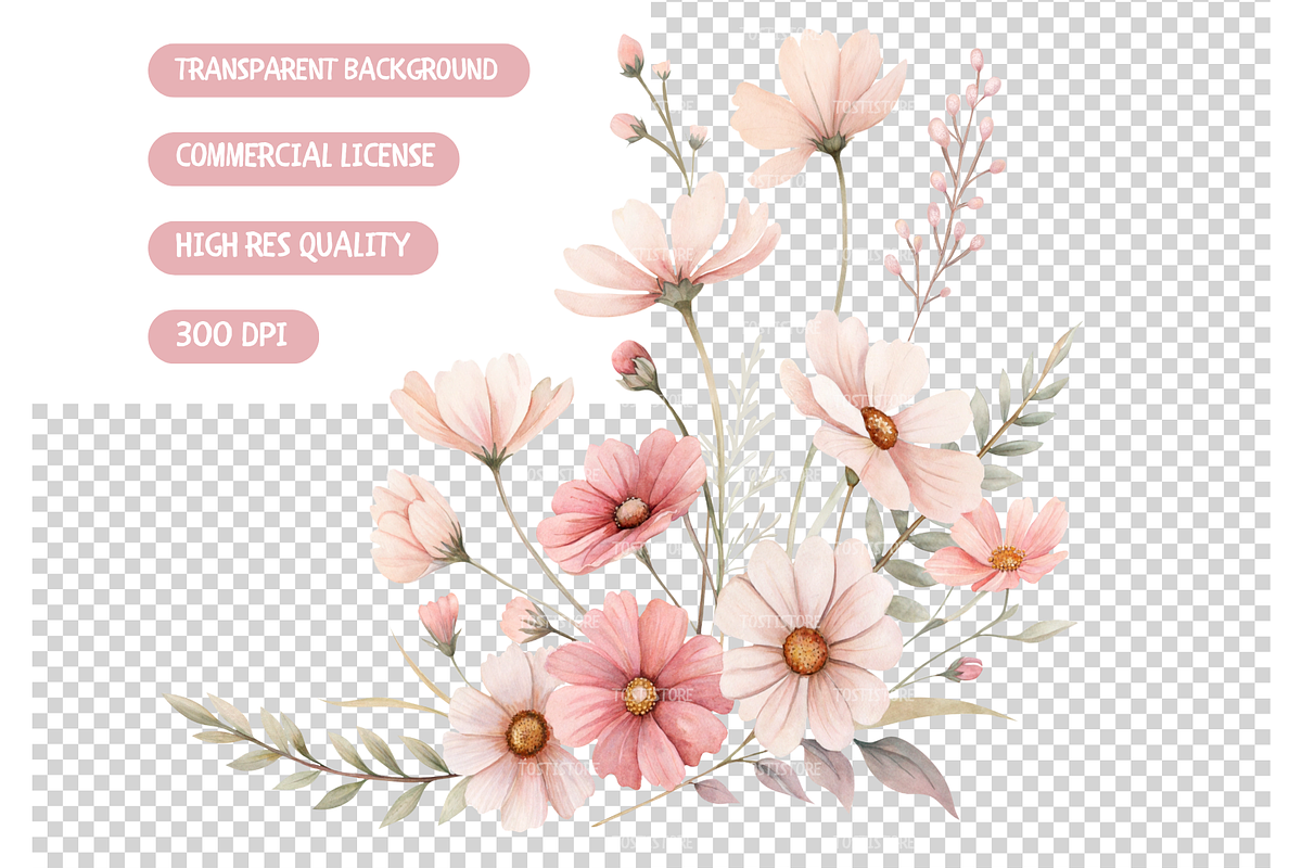 Butterfly Floral Png, Butterfly Clip, an Illustration by TatiMockup (Photo 3 of 3)