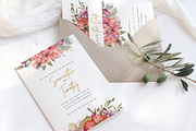 Gold Floral Wedding Invite Suite, an Invitation Template by R Whitehurst Design (Thumbnail 3 of 5)
