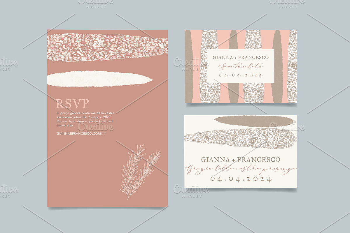 Wedding Stationery set Cipressi, an Invitation Template by Mente Volante Studio (Photo 5 of 6)
