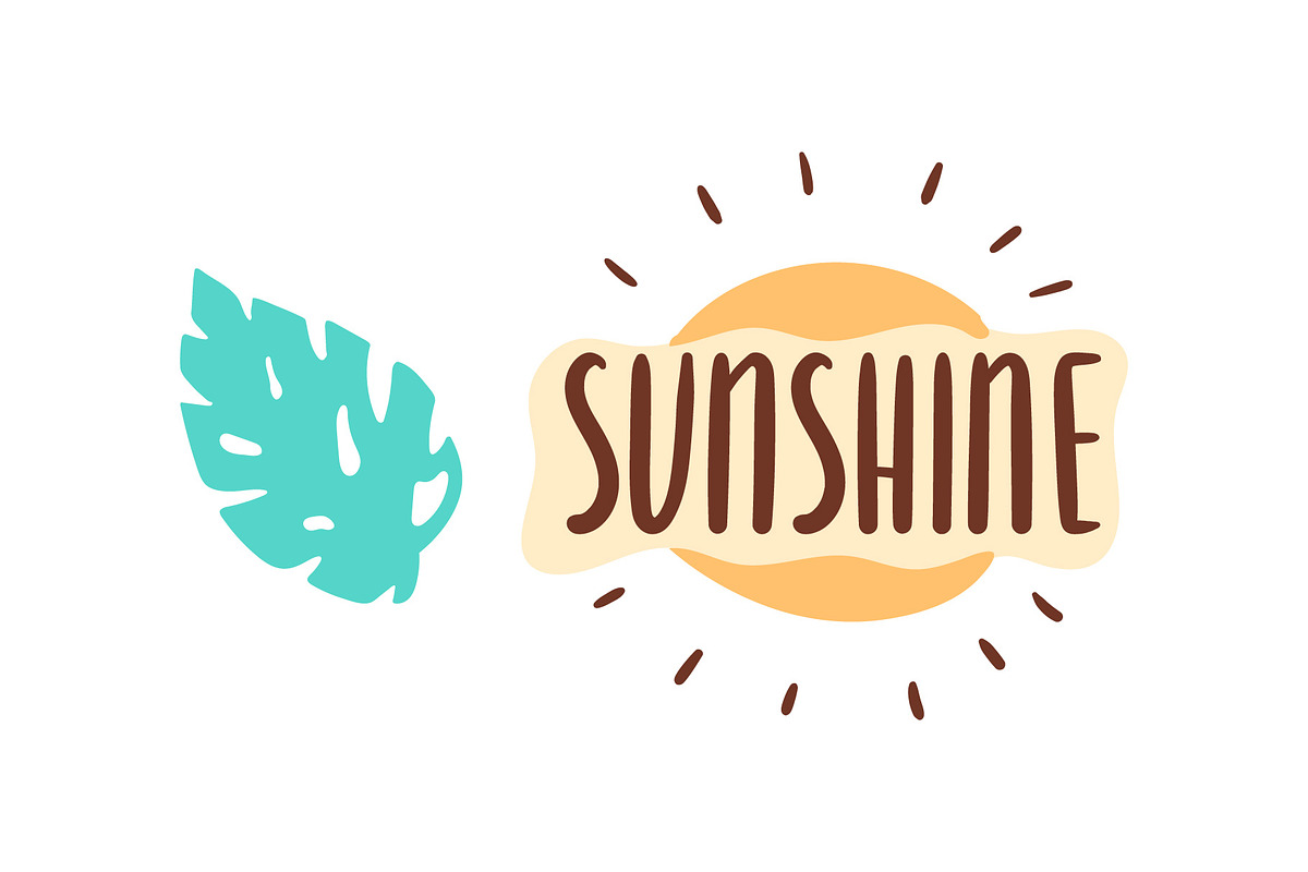 Vector Summer Lettering Stickers, a Decorative Illustration by EeKayStore (Photo 2 of 6)