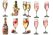 Valentine Champagne clipart, an Illustration by Designworld (Thumbnail 3 of 3)