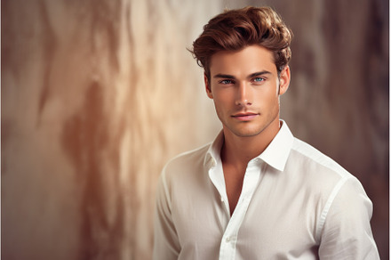 Handsome young man on light, a Person Photo by Ylivdesign